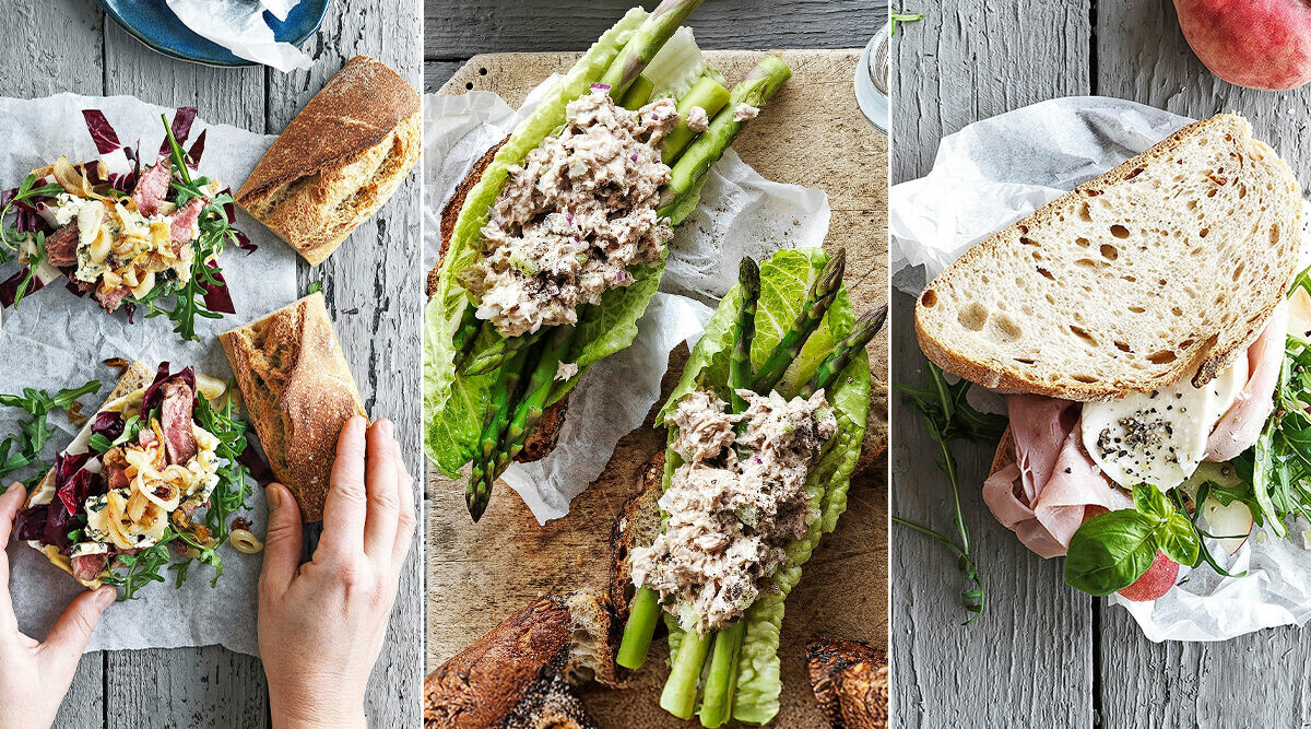 3 lyxiga och matiga mackor – med skinka, ryggbiff och tonfisk