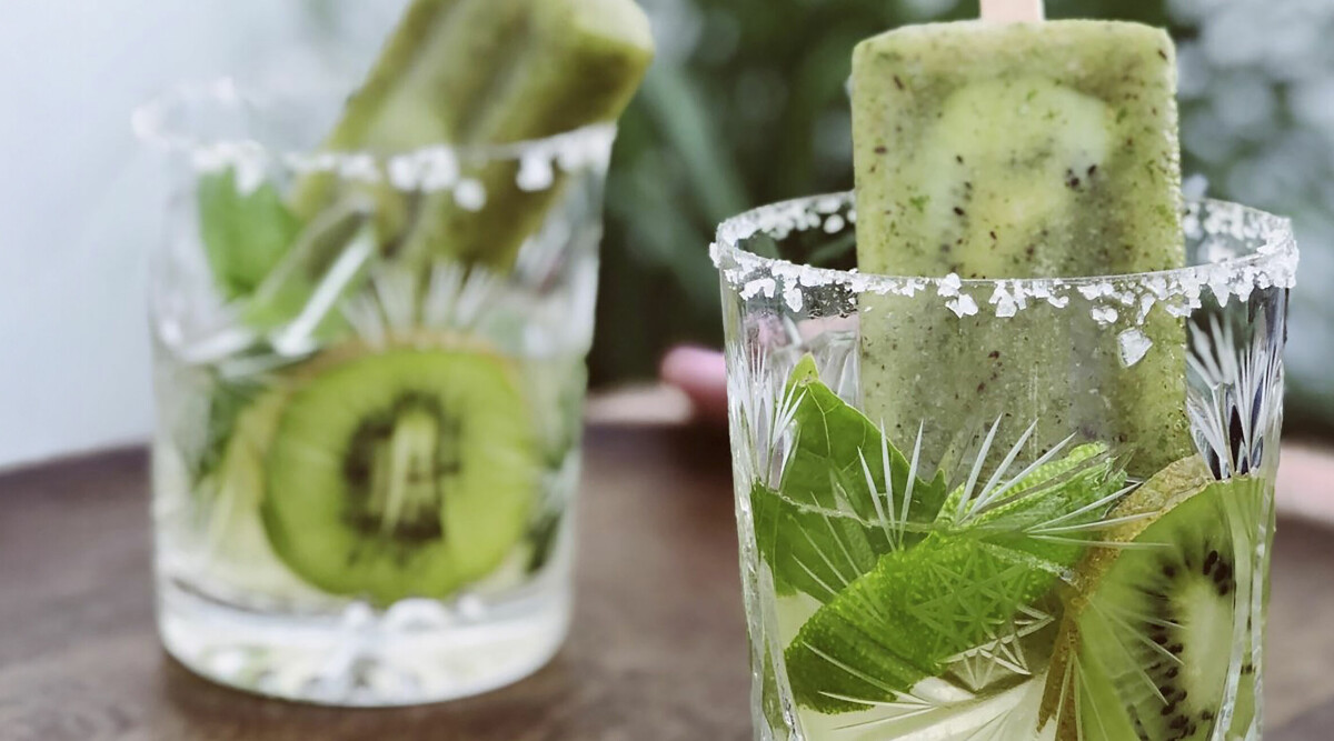 Mean green popsicle Margarita – kyl drinken med en glass