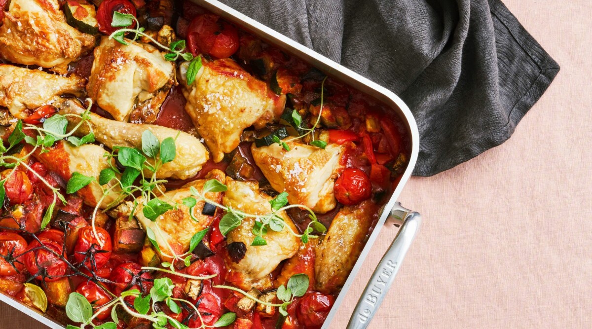 Allt-i-ett kyckling à la ratatouille