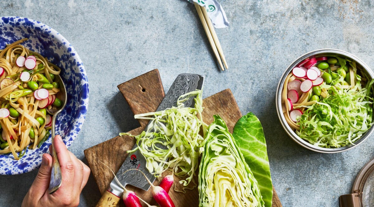 Nudelsallad med sojadressing