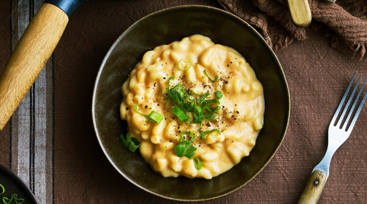 Mac and cheese med sötpotatis