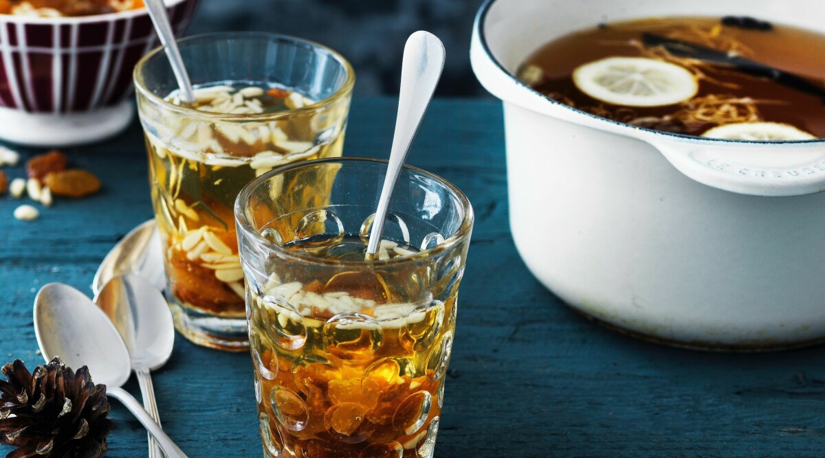 Vit glögg med fläder och calvados