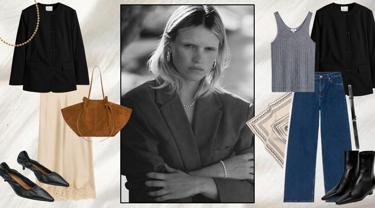 Samma H&M-kavaj men 3 olika looks – från kontoret till festen