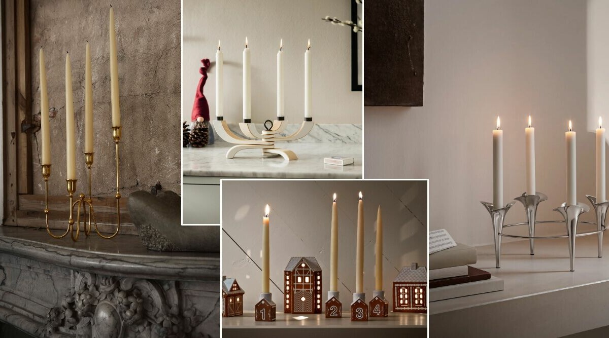 Nu räknar vi ner till jul – här är 12 snygga adventsljusstakar med levande ljus