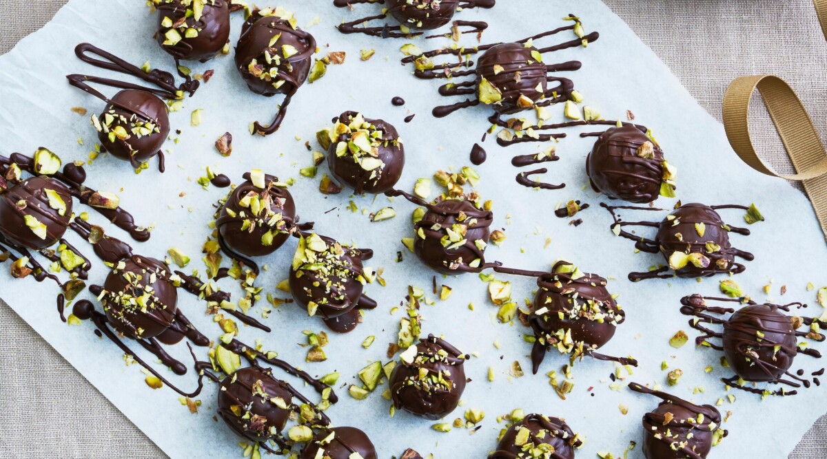 Marsipankulor med pistasch