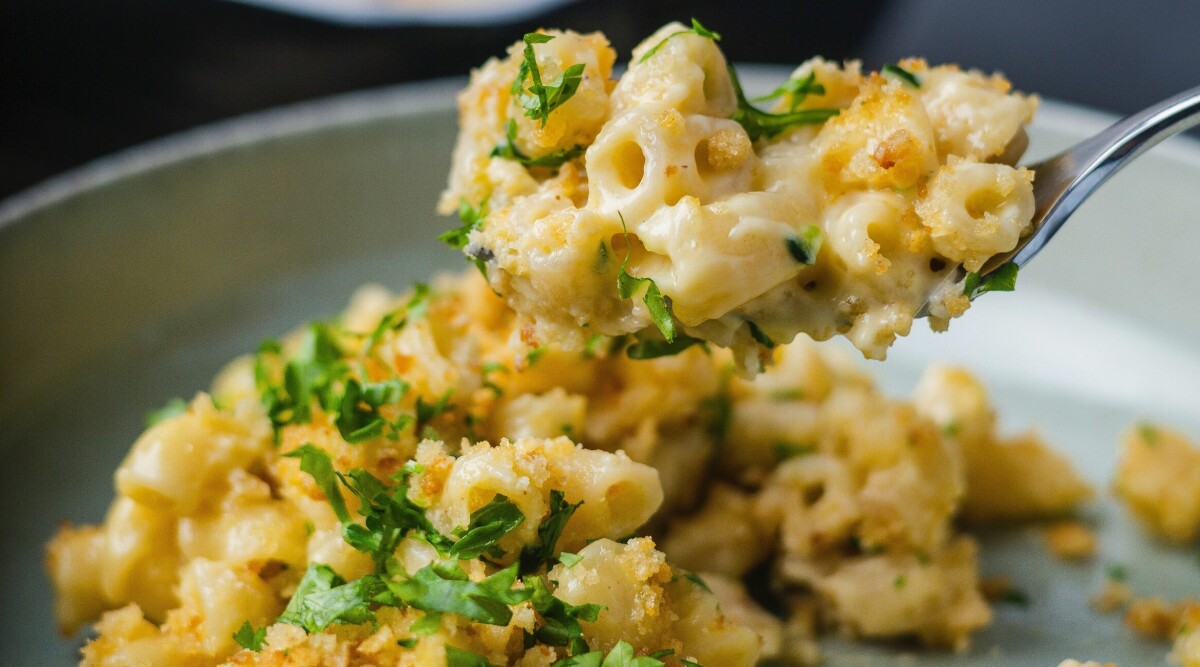 Mac and chili cheese med krispig topp