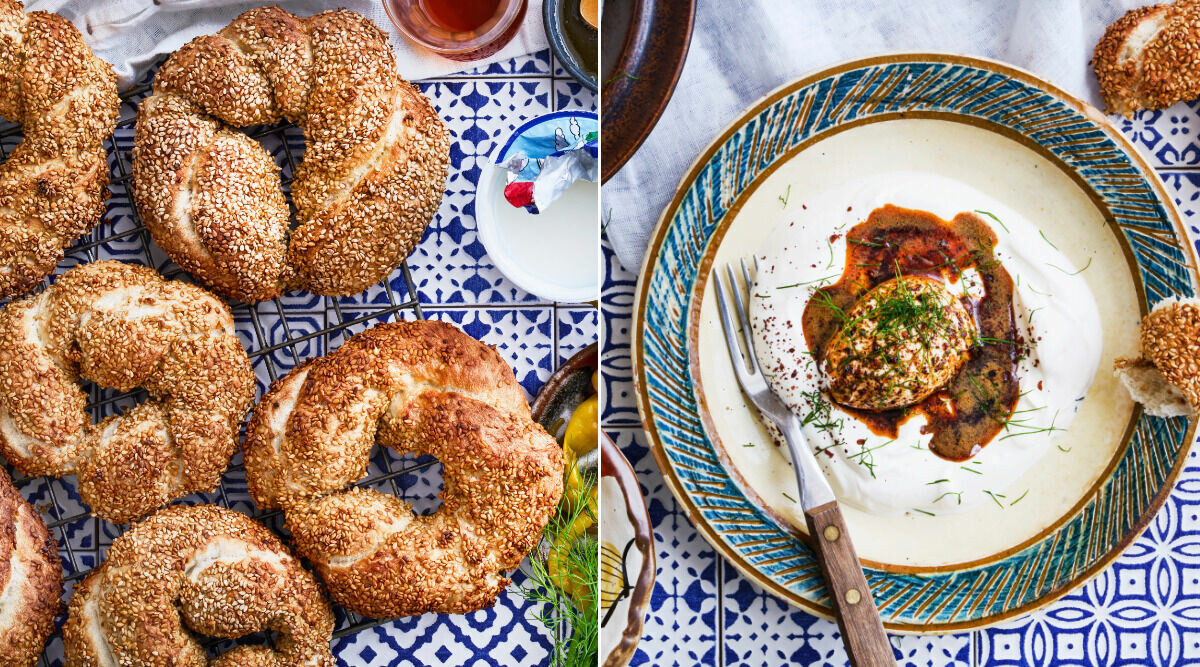 Brunch på turkiskt vis – med simit, menemen och pocherade ägg