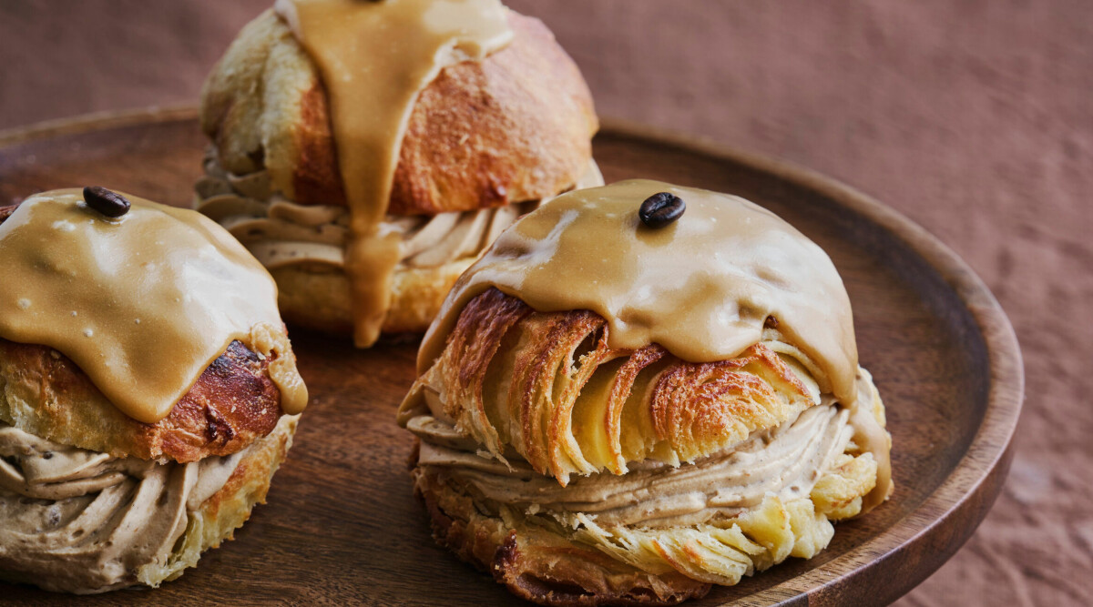 Wienersemlor med kaffekräm och nougat