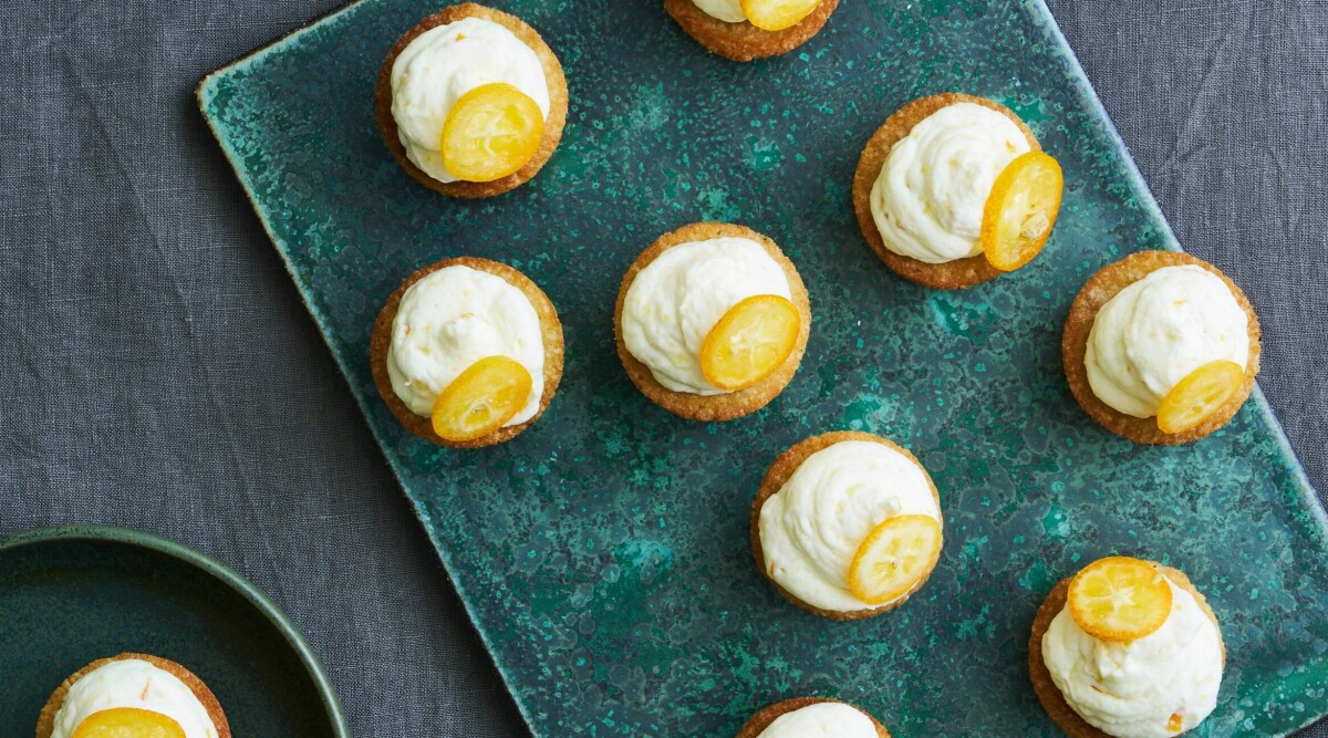 Saftiga mazarinkakor med apelsinkräm