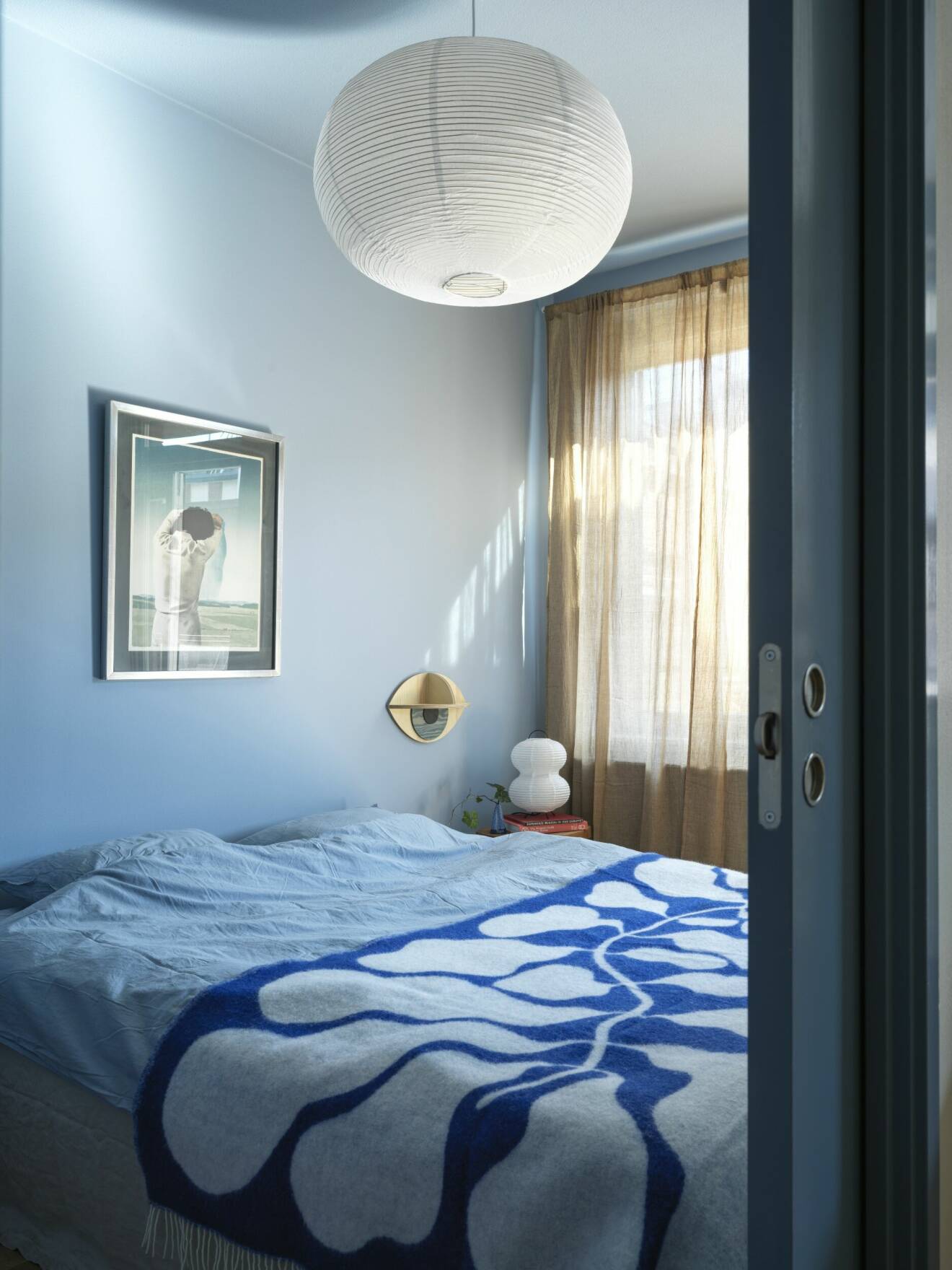 Blått sovrum