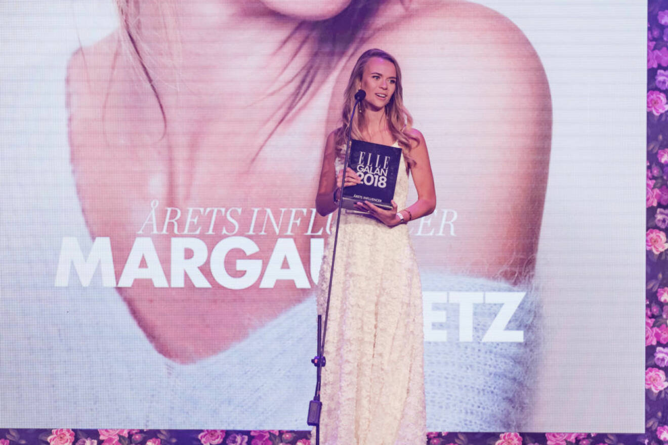 Margaux Dietz tog emot priset "Årets influencer"