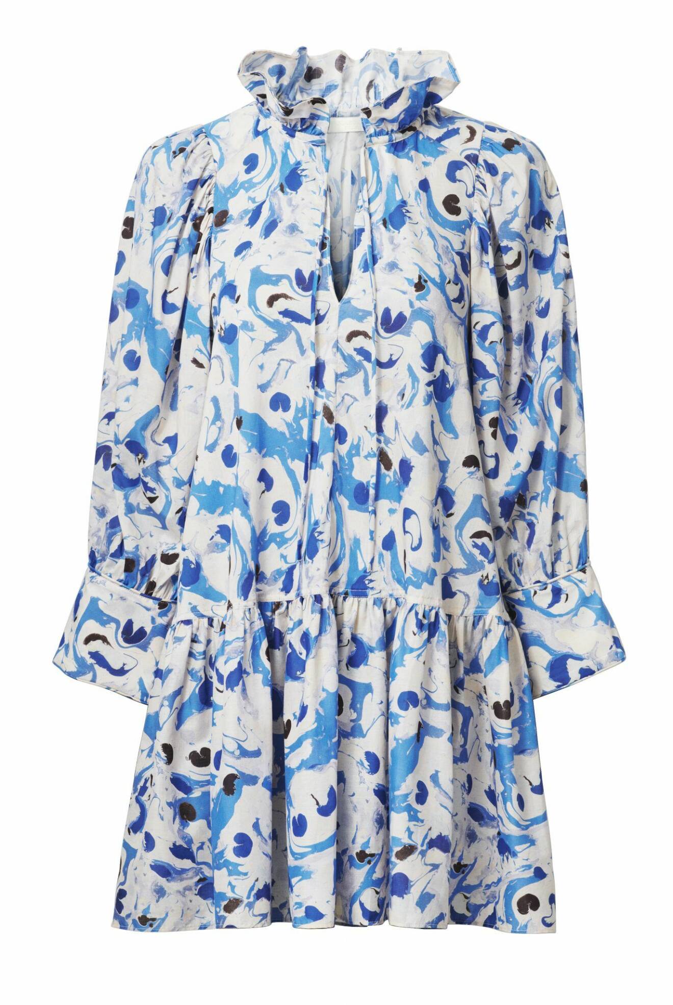 H&M Conscious Exclusive blåvit klänning