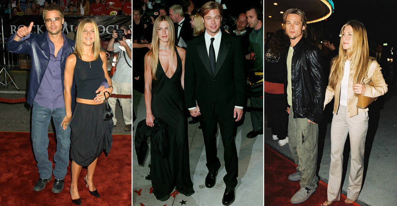 Stjärnparet Jennifer Aniston och Brad Pitts bästa stil från 00-talet