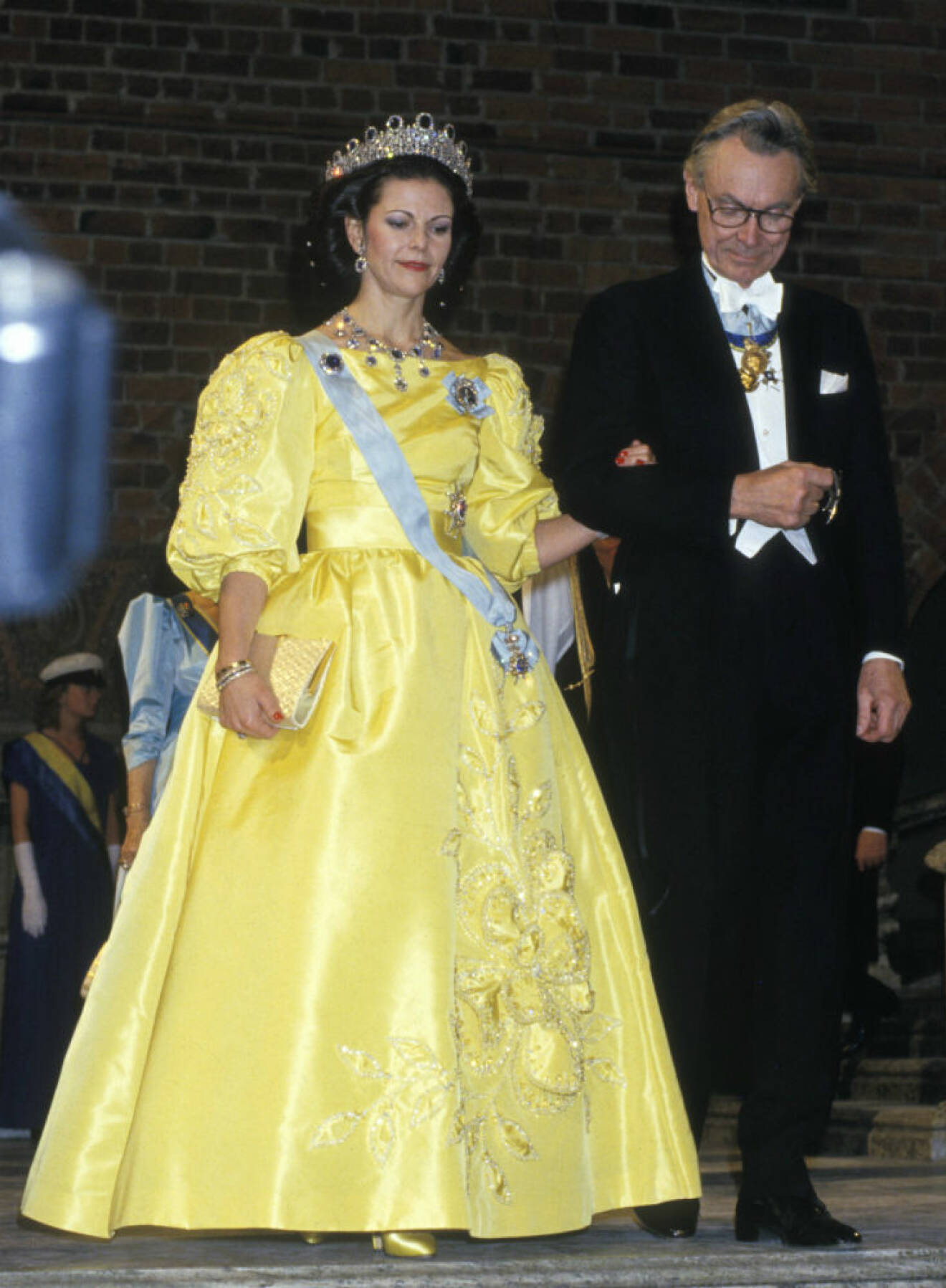 1985 bar drottning Silvia ännu en klänning av Jörgen Bender