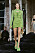 Grön klänning med grön ribbad bolerotopp från Acne Studios.