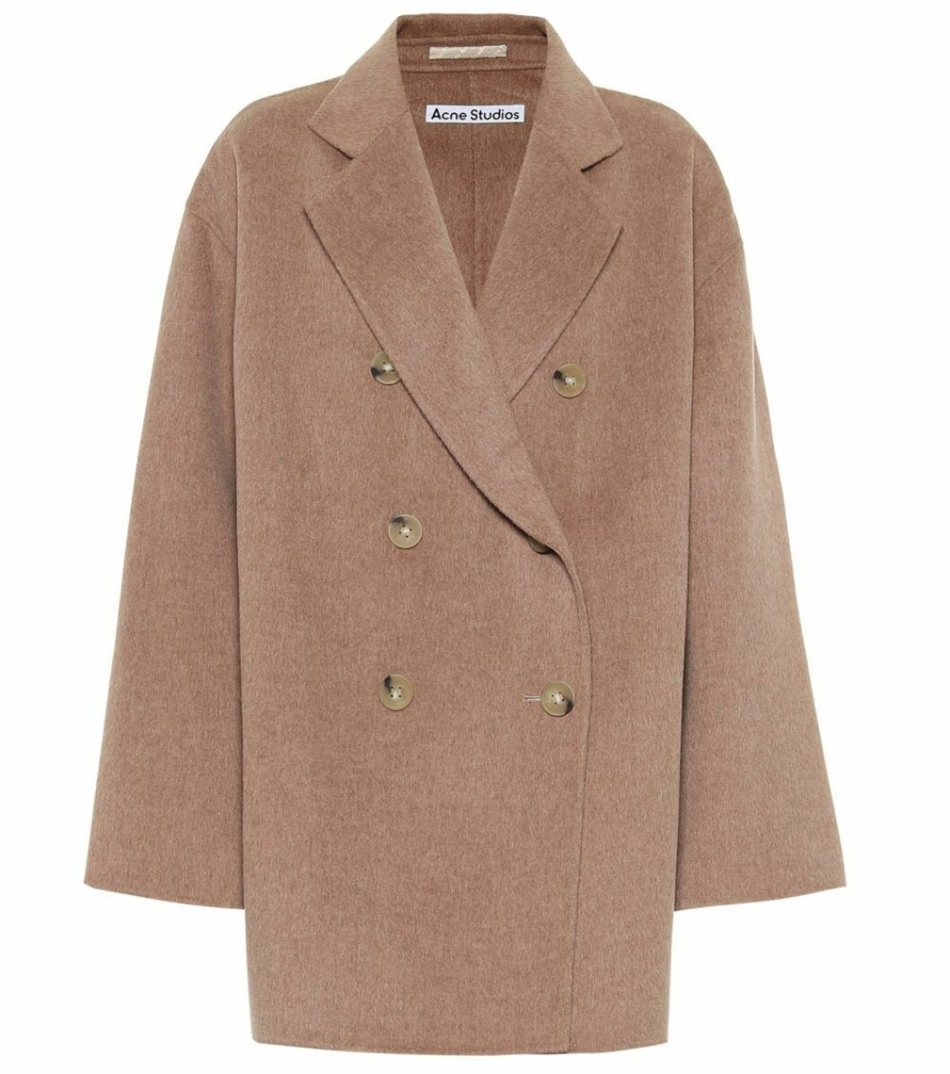 Dubbelknäppt oversized kappa i kort modell från Acne Studios