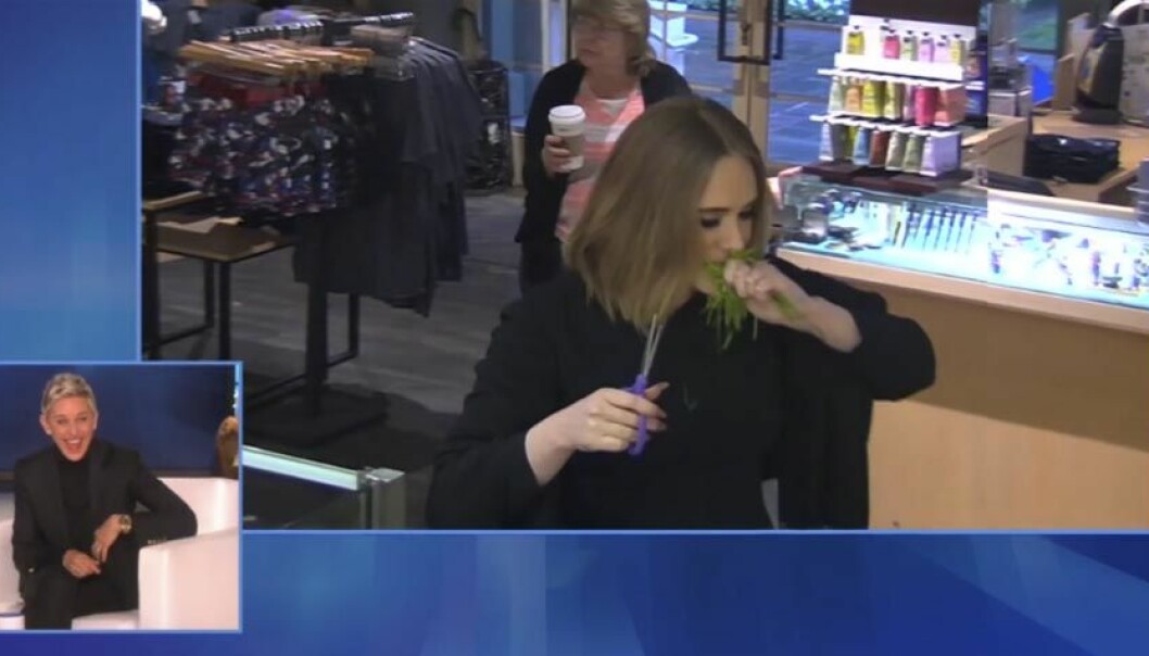 Adele och Ellen Degeneres gjorde årets bästa prank i en juicebutik