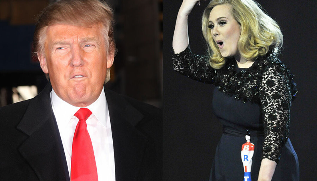 Adele lackade just ur på Donald Trump (man älskar ju Adele)