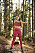 mönstrad träningsset i rosa och rött från Marimekko x adidas.