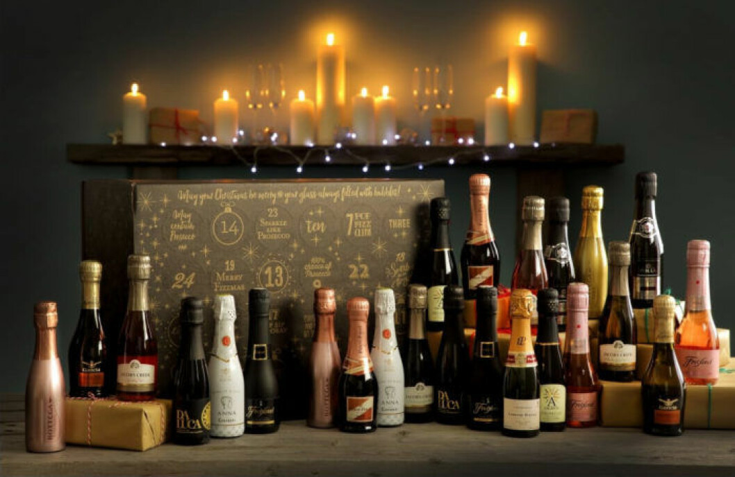 Adventskalender med cava, champagne och prosecco. Adventskalender med cava, champagne och prosecco.