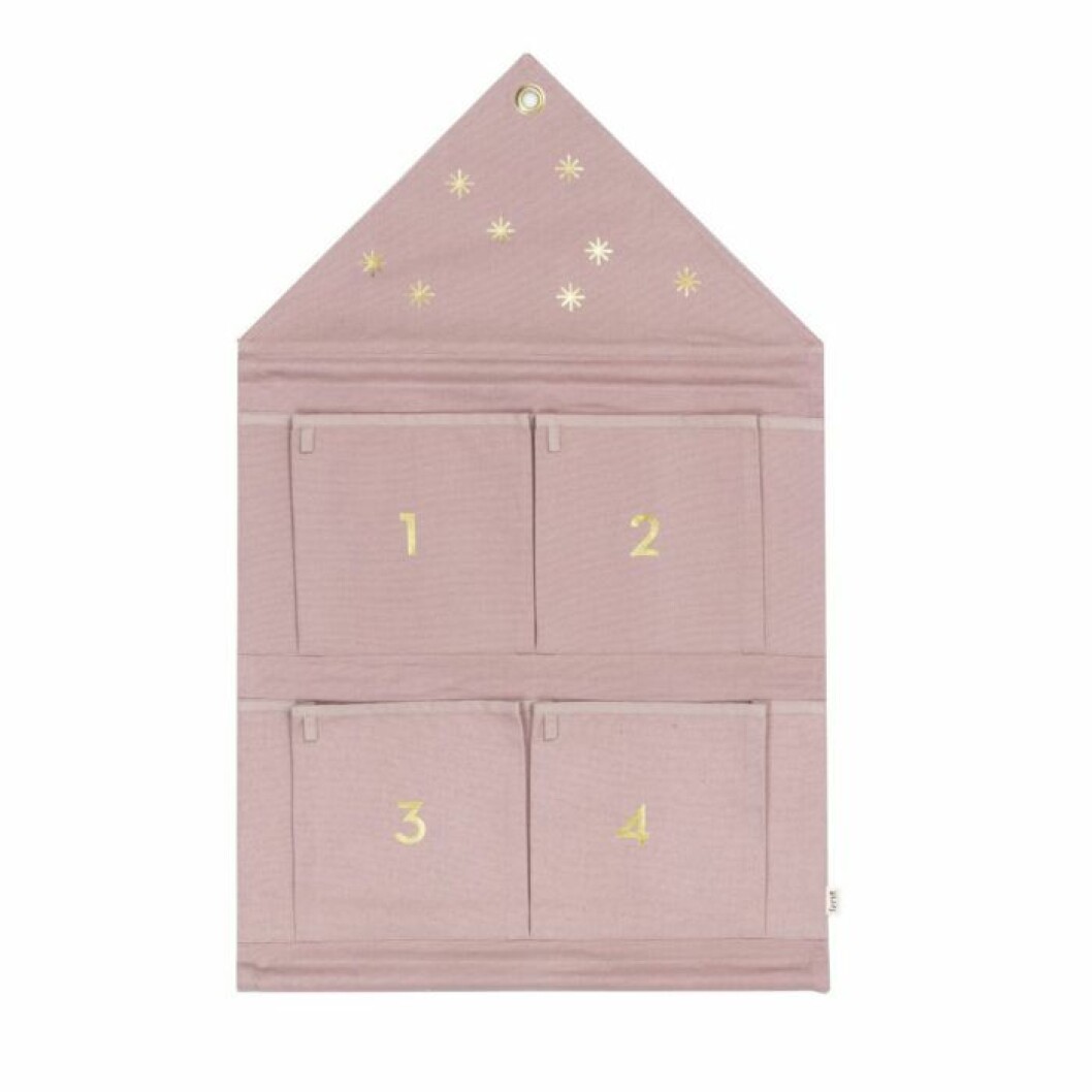 Adventskalender rosa hus