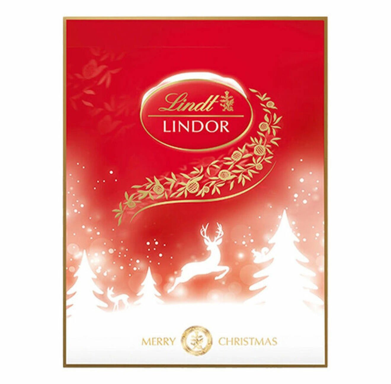 adventskalender med choklad som innehåller 24 stycken luckor från Lindt
