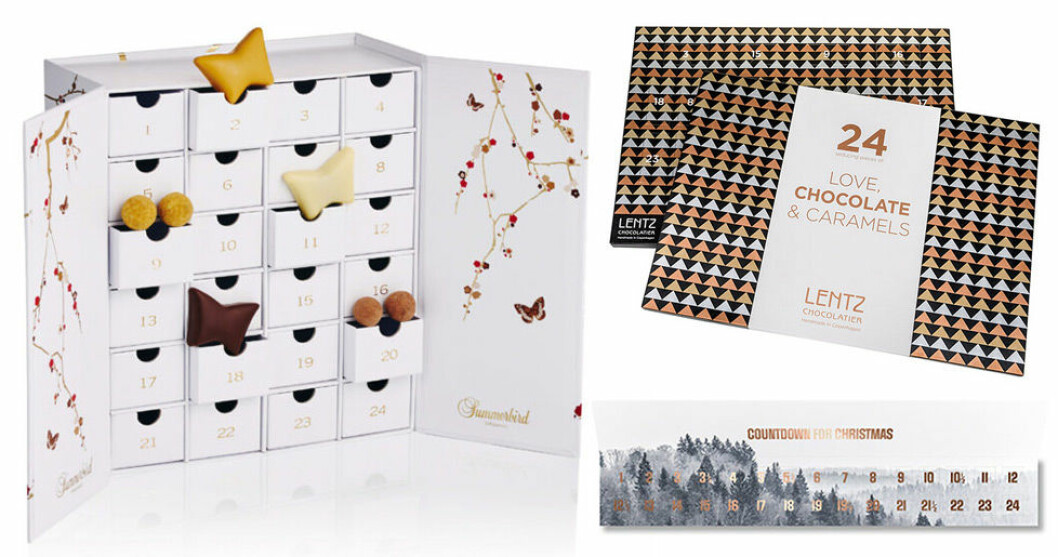 Adventskalendrar med choklad. Adventskalendrar med choklad.