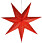 julstjärna till fönster tillverkad i rött papper från Star Trading