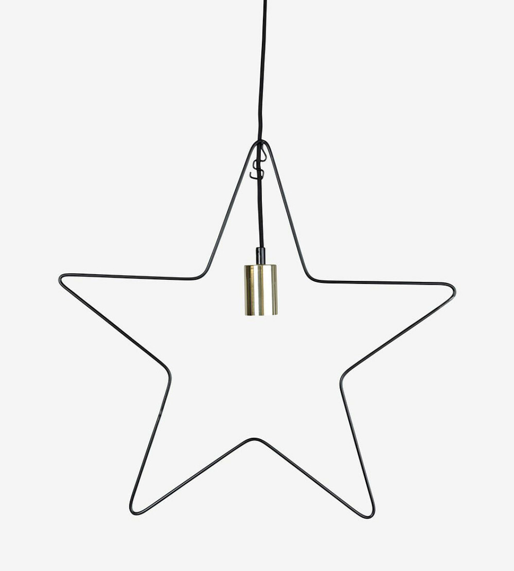 Adventsstjärna i svart metall från Star Trading