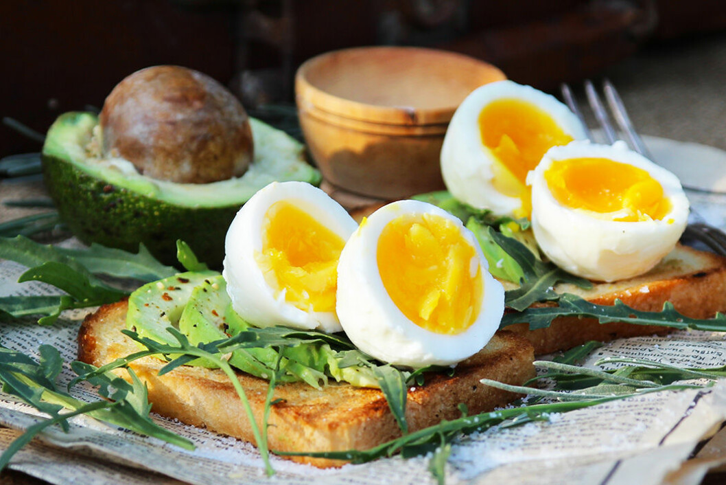 En avokadomacka med kokt ägg mättar länge. Foto: Shutterstock En avokadomacka med kokt ägg mättar länge.
