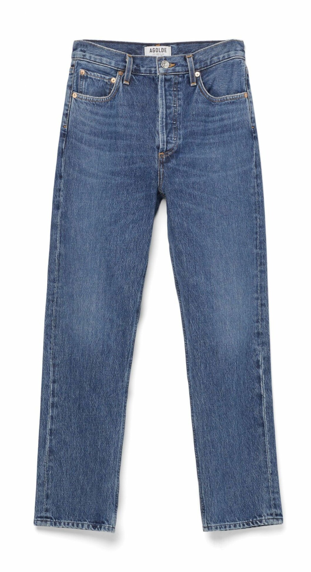 Raka jeans i mörk tvätt från Agolde