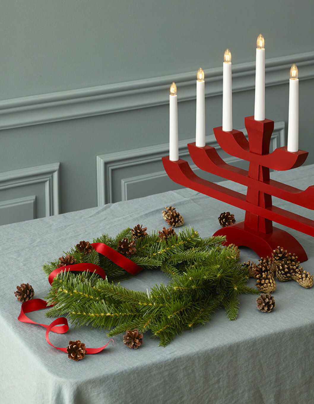 Julkrans och ljusstake från Åhléns