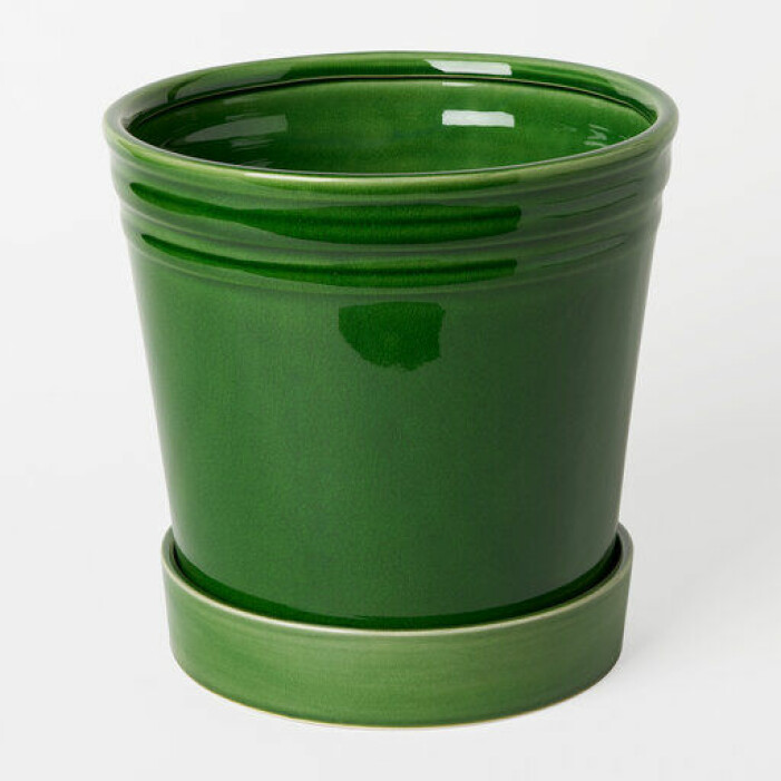 Glaserad grön kruka Alve från Åhléns