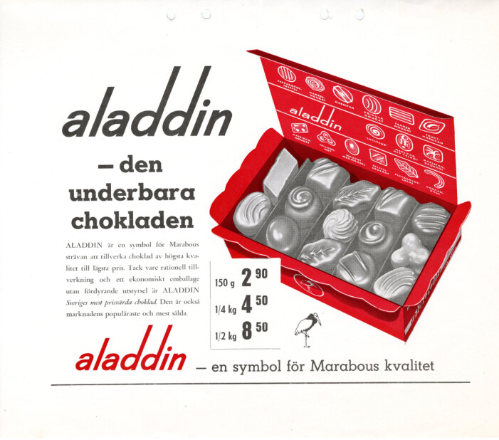 Aladdinask från 1951. Namnet Aladdin kommer mycket riktigt från sagan om Aladdin i <span class=" italic" data-lab-italic_desktop="italic">Tusen och en natt.</span> Aladdinask från 1951
