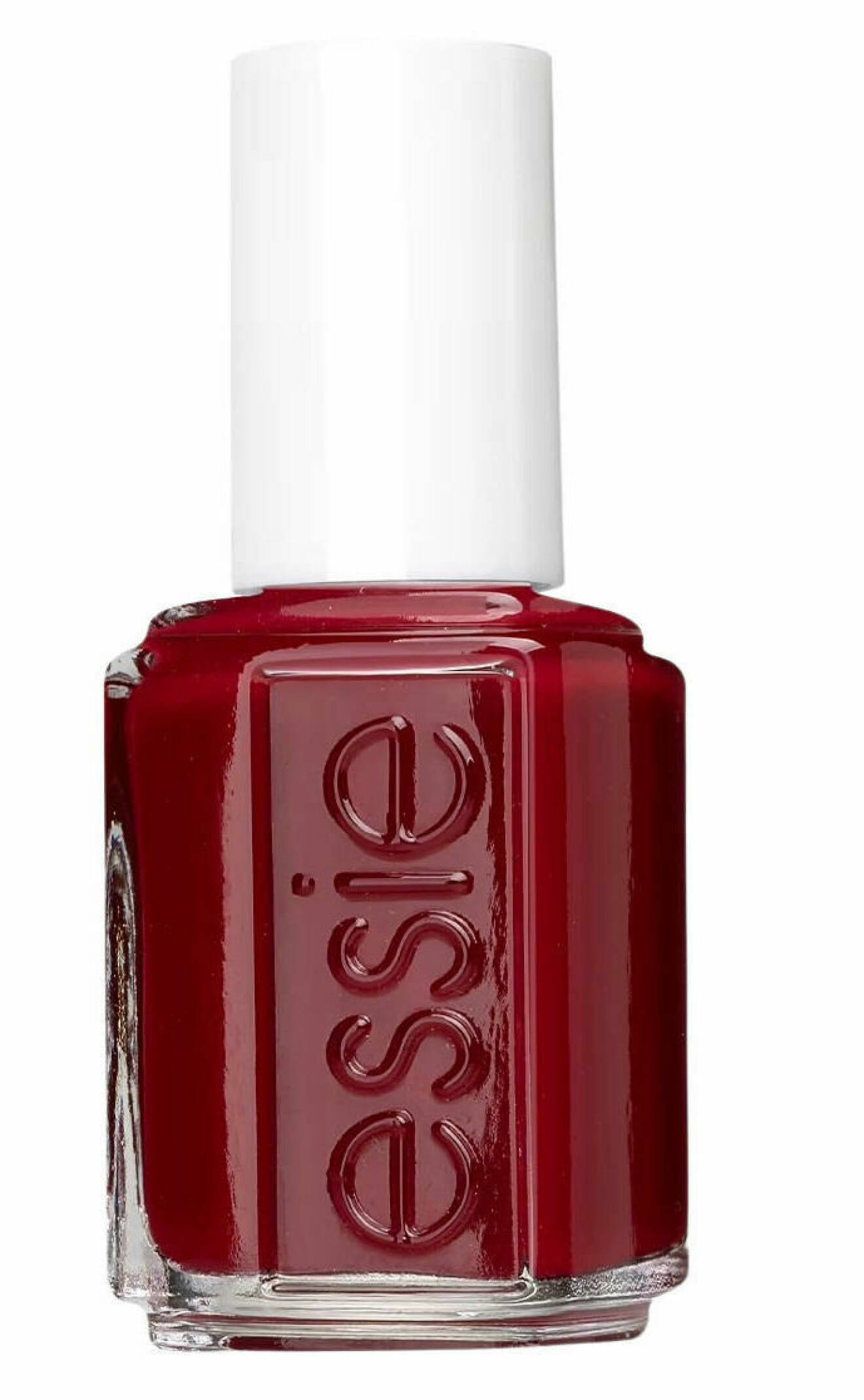 Rött nagellack i färgen A list från Essie.