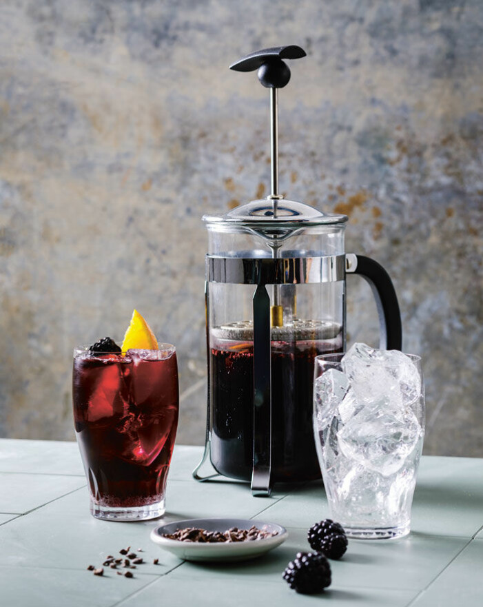 Recept på alkoholfri sangria med kakao och kanel