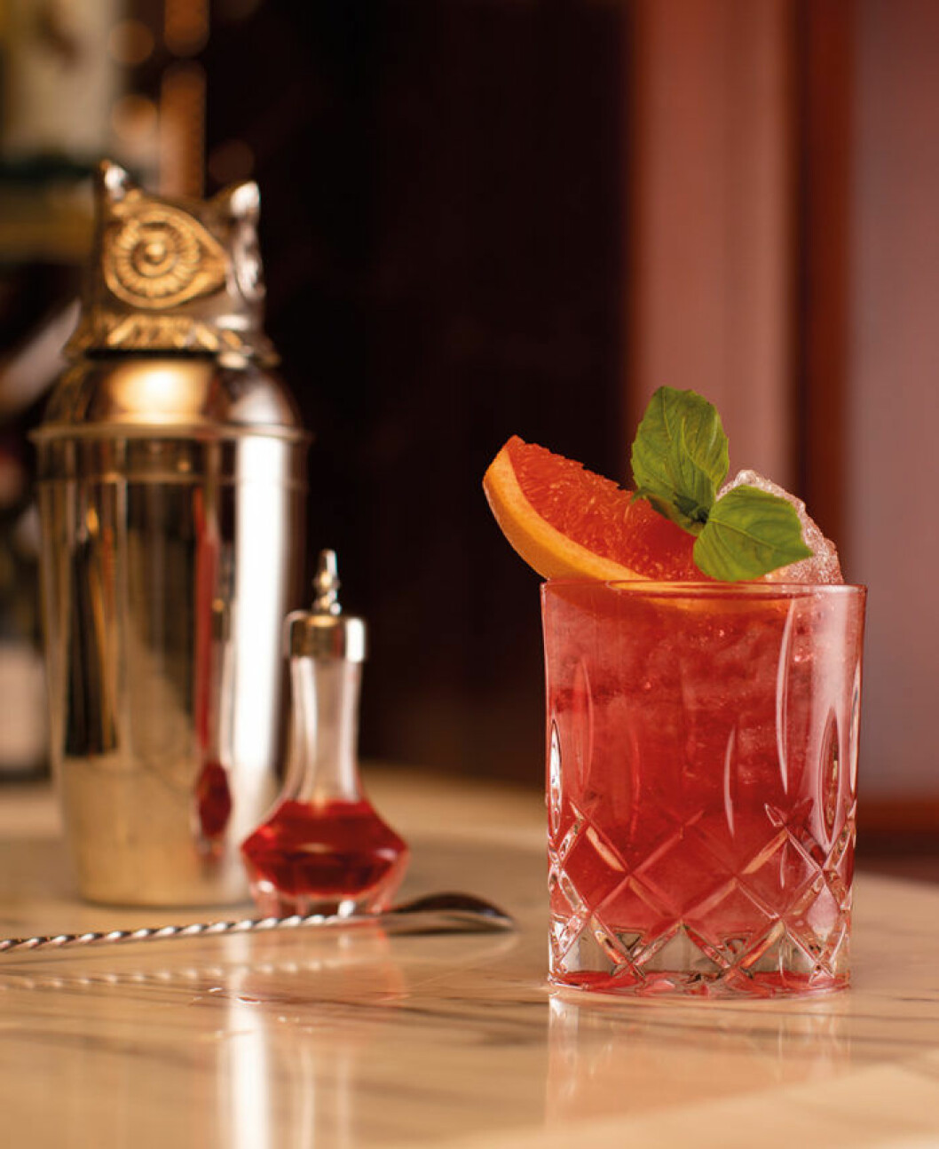 Negroni 94 från Bank Hotel. Foto: Jens Bergstrand Den alkoholfria drinken Negroni 94 från Bank Hotel.