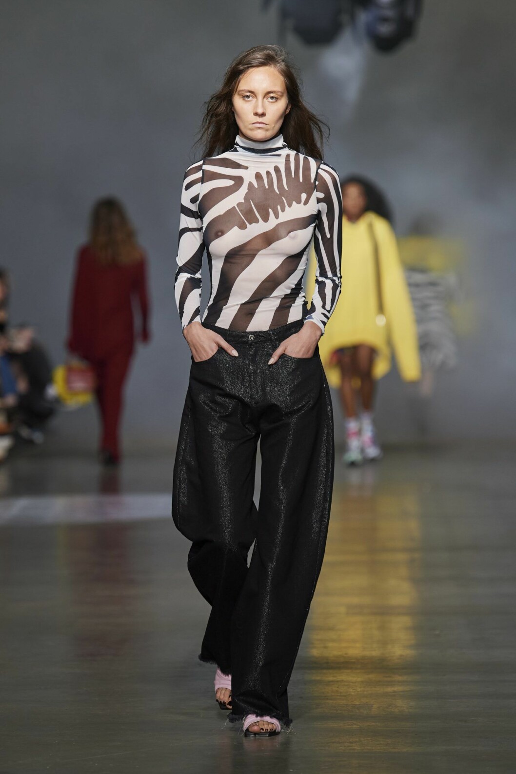 Marques Almeida AW20 Zebramönstrad topp