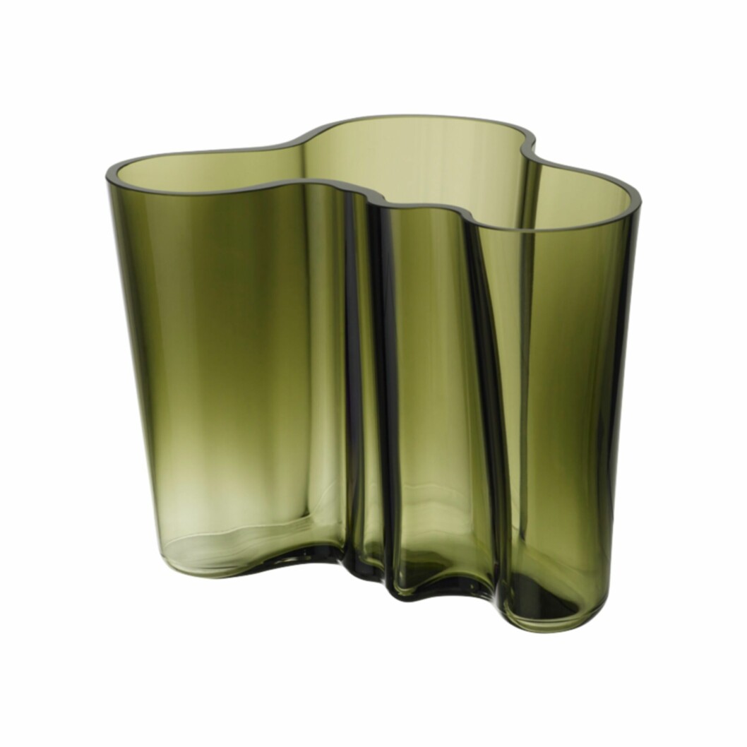 aalto vas från iittala i grönt