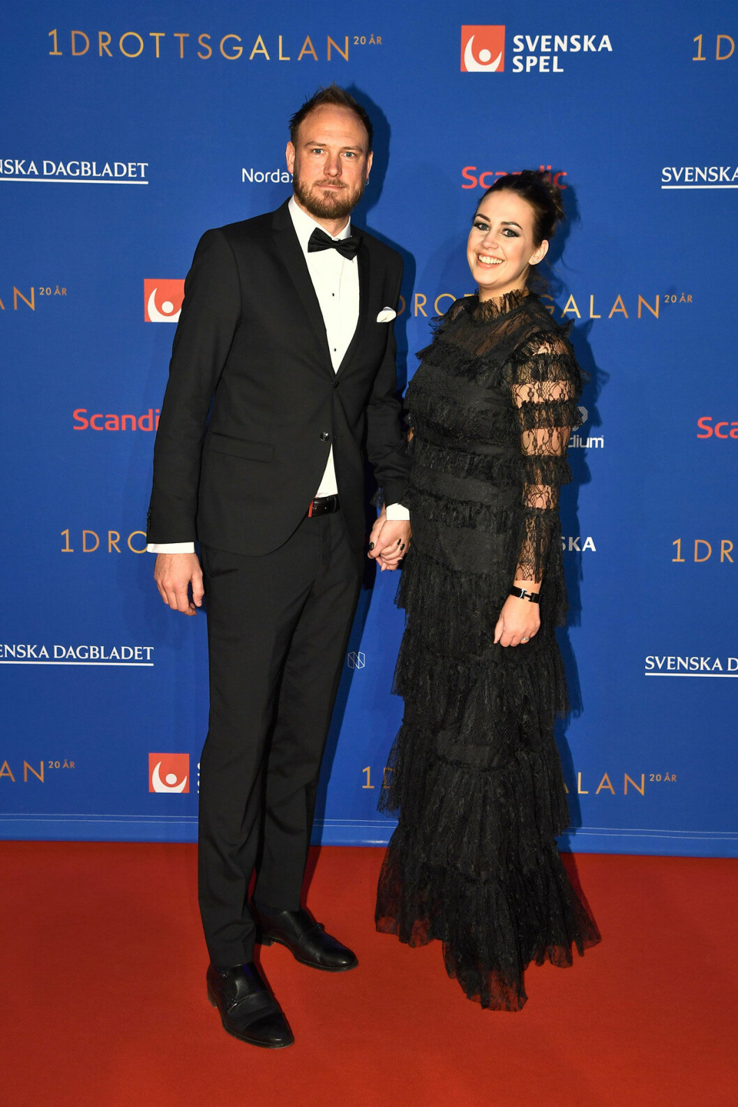 Andreas Granqvist med frun Sofie. Röda mattan, Andreas Granqvist med frun Sofie