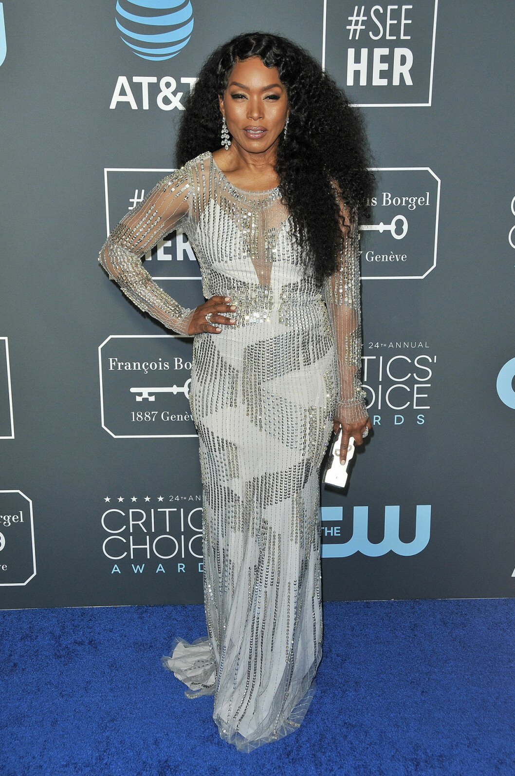 Angela Bassett på röda mattan på Critics Choice Awards 2019