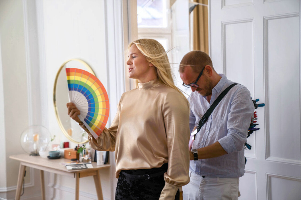 Anja Pärson. Anja Pärson på plåtning för sitt och hustruns samarbete med Ellos.