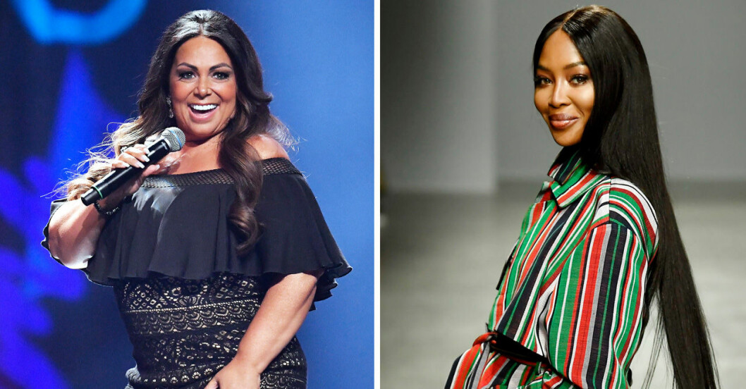 Sångerskan Anna Book är född samma år som modellen Naomi Campbell. Anna Book sjunger i en mikrofon och Naomi Campbell