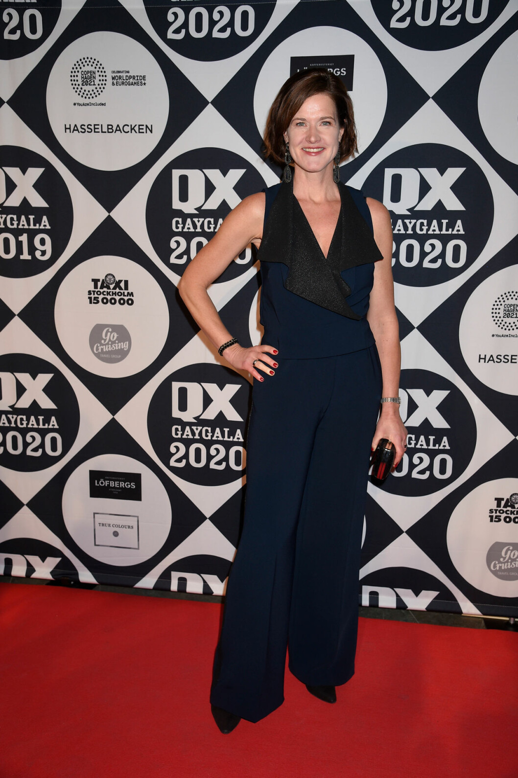 Politikern Anna Kinberg Batra. Anna Kinberg Batra på röda mattan på QX-galan 2020