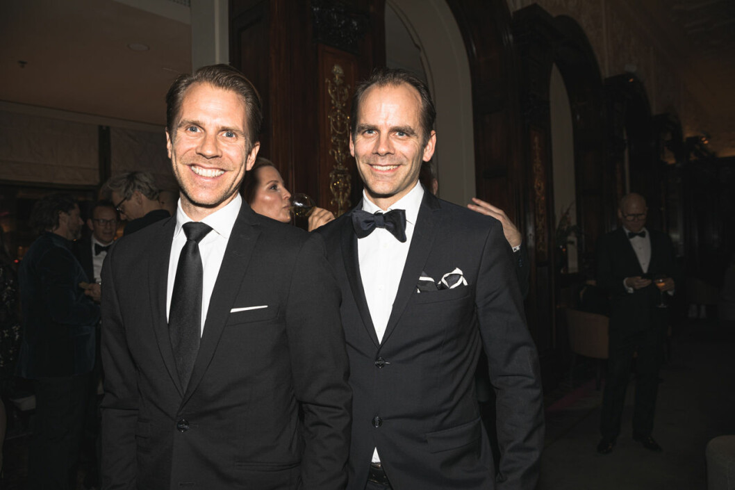 Arvid Nordström och Gustaf Nordström. Arvid Nordström och Gustaf Nordström på annonsmingel före ELLE-galan 2020
