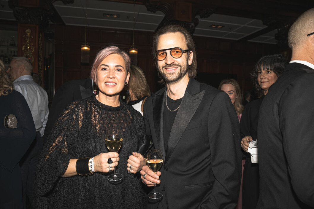 Bella Goldman och Konrad Olsson. Bella Boldman och Konrad Olsson på annonsmingel före ELLE-galan 2020