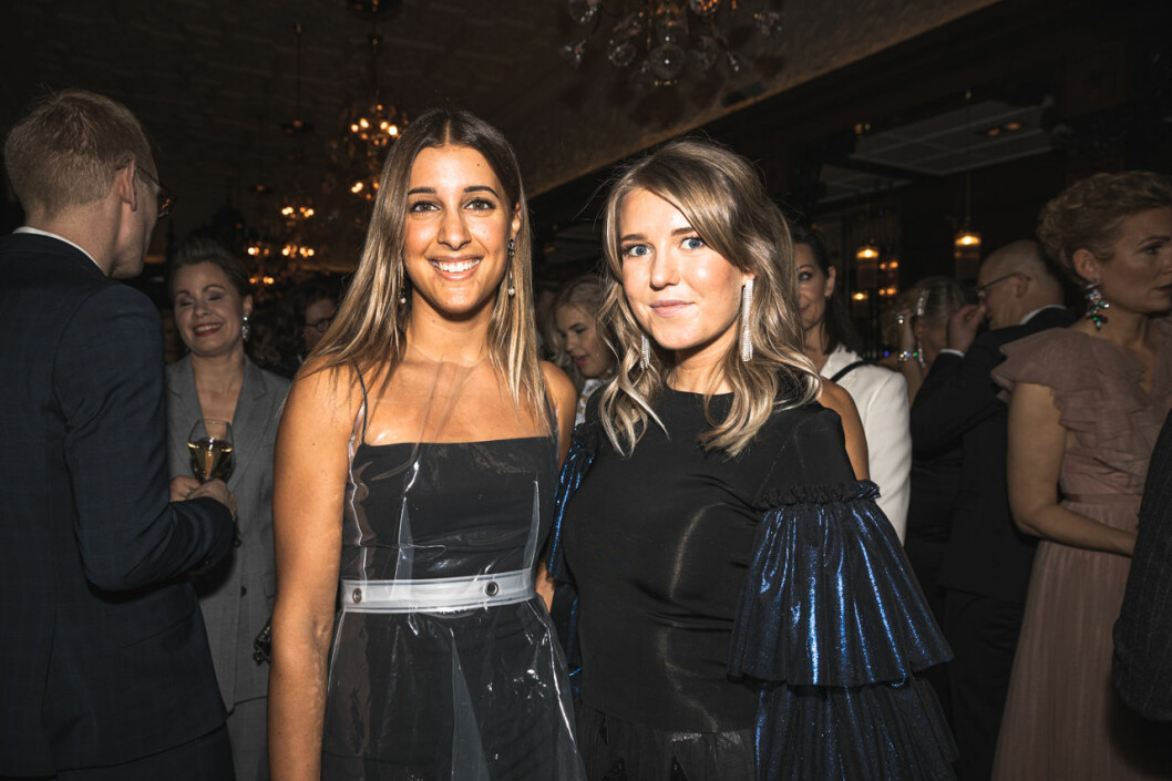 Chantal Olsson och Johanna Bladh. Chantal Olsson och Johanna Bladh på annonsmingel före ELLE-galan 2020