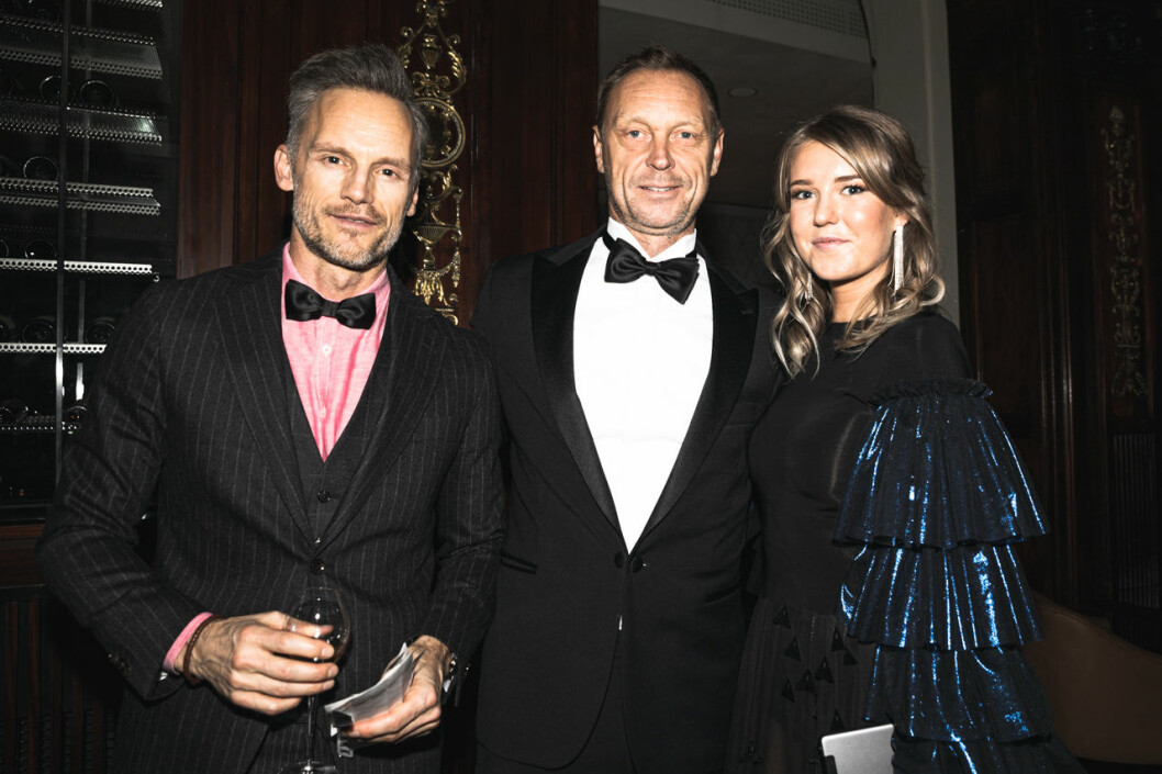 Jens Svensson, Petter Bogren och Johanna Bladh. Jens Svensson, Petter Bogren och Johanna Bladh på annonsmingel före ELLE-galan 2020