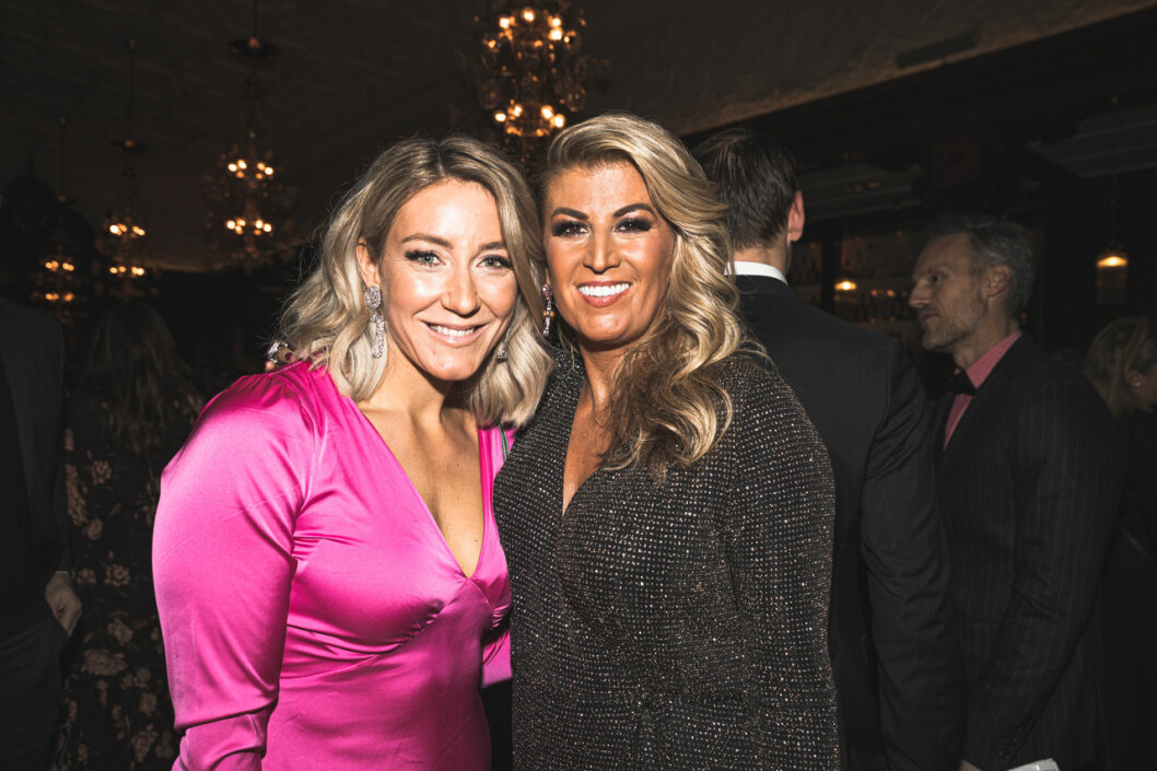 Matilda Emilsson och Lotta Cederbom. Matilda Emilsson och Lotta Cederbom på annonsmingel före ELLE-galan 2020