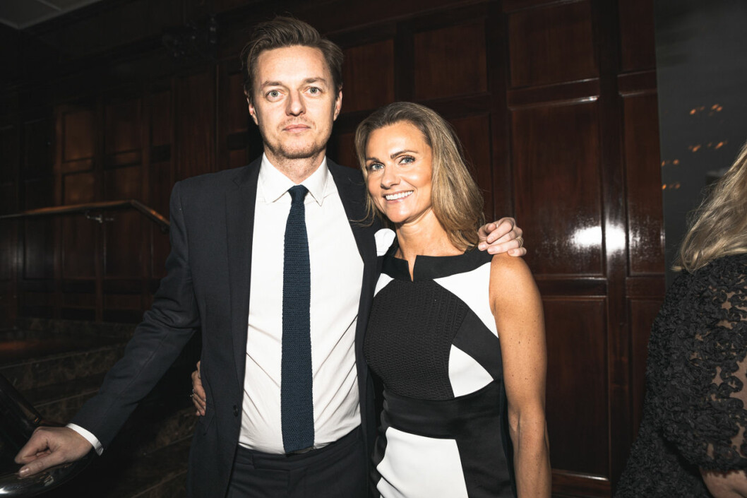 Nick Buckley och Anna Lundell. Nick Buckley och Anna Lundell på annonsmingel före ELLE-galan 2020
